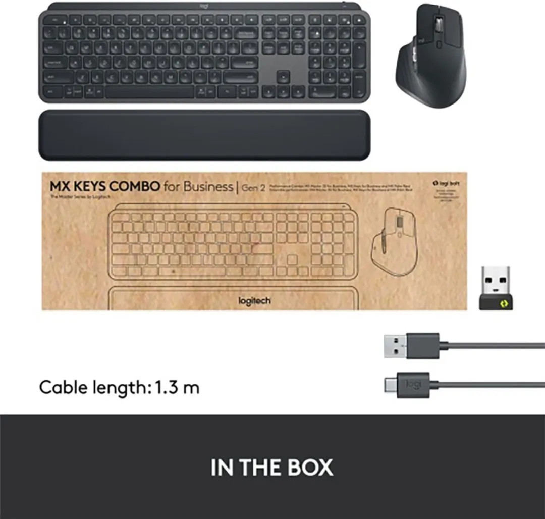 Logitech MX Keys Business 920-010933 Toetsenbord & Muis - Zwart