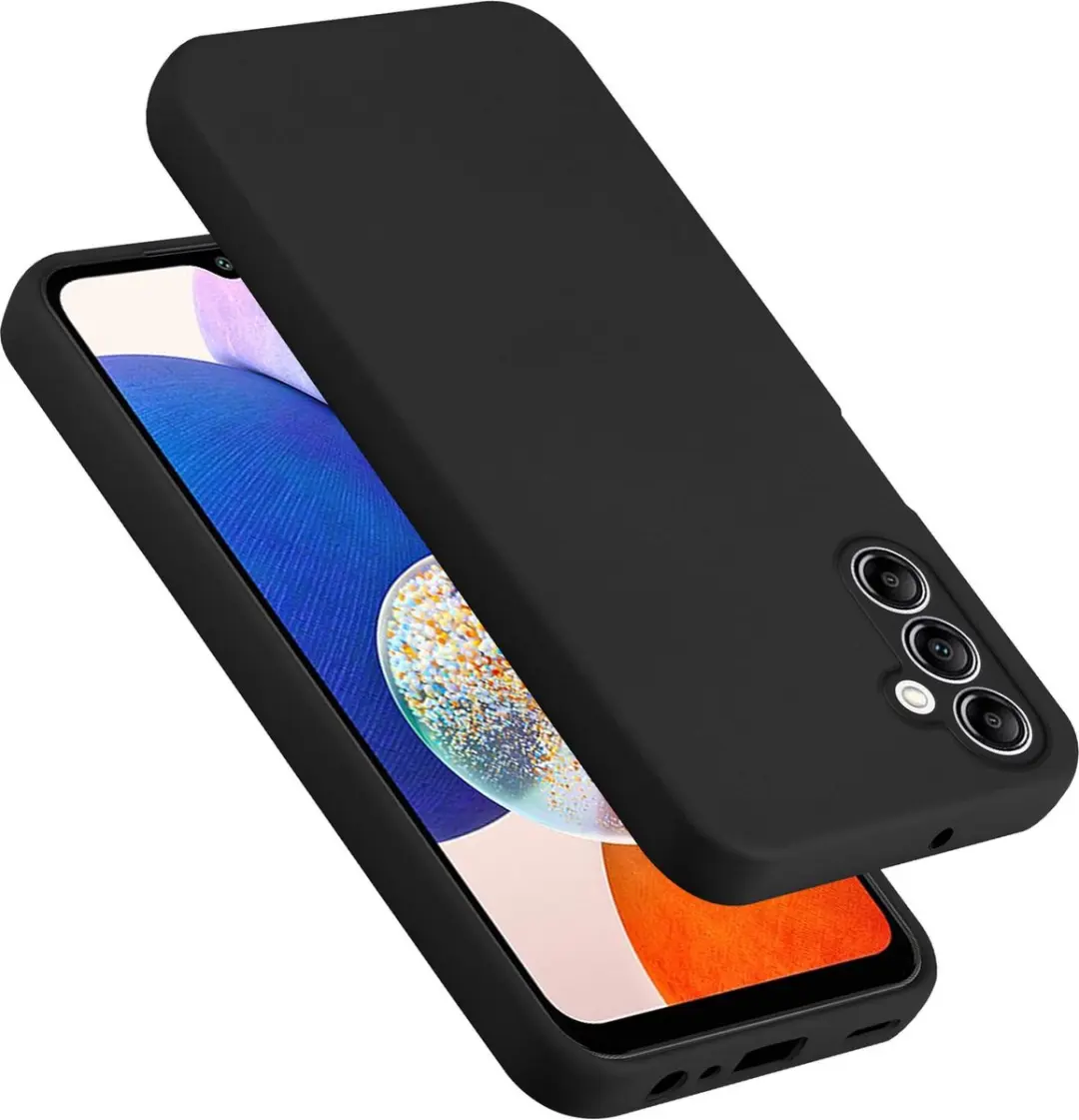 Cadorabo Hoesje geschikt voor Samsung Galaxy A14 4G / 5G / M14 in LIQUID ZWART