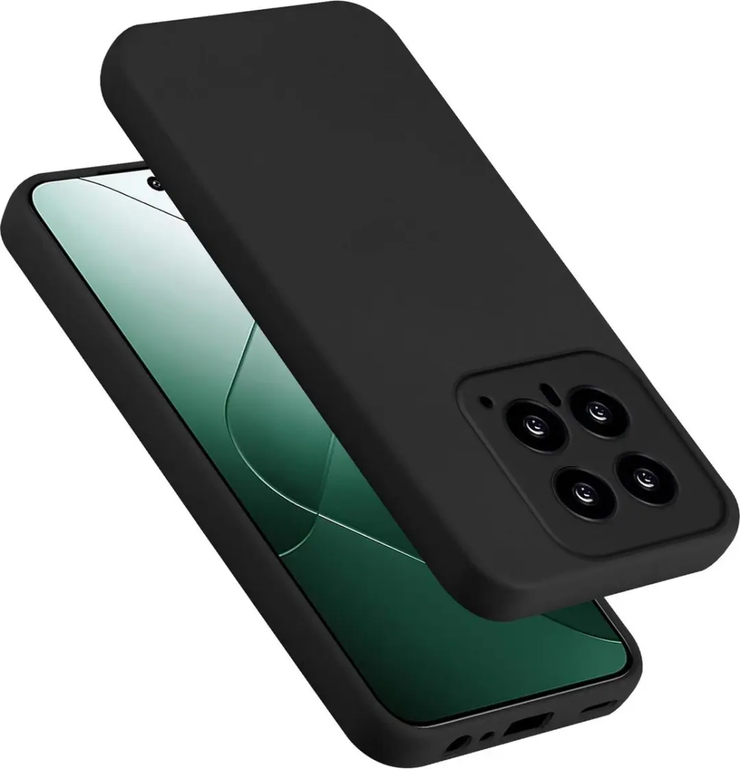 Cadorabo Hoesje geschikt voor Xiaomi 14 in LIQUID ZWART