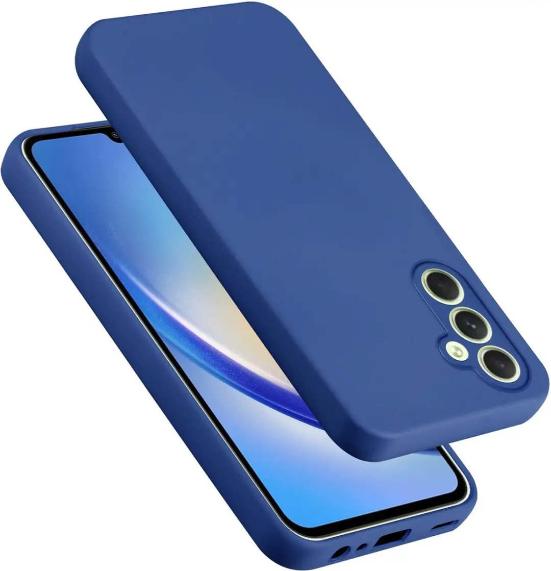 Cadorabo Hoesje geschikt voor Samsung Galaxy A34 5G in LIQUID BLAUW