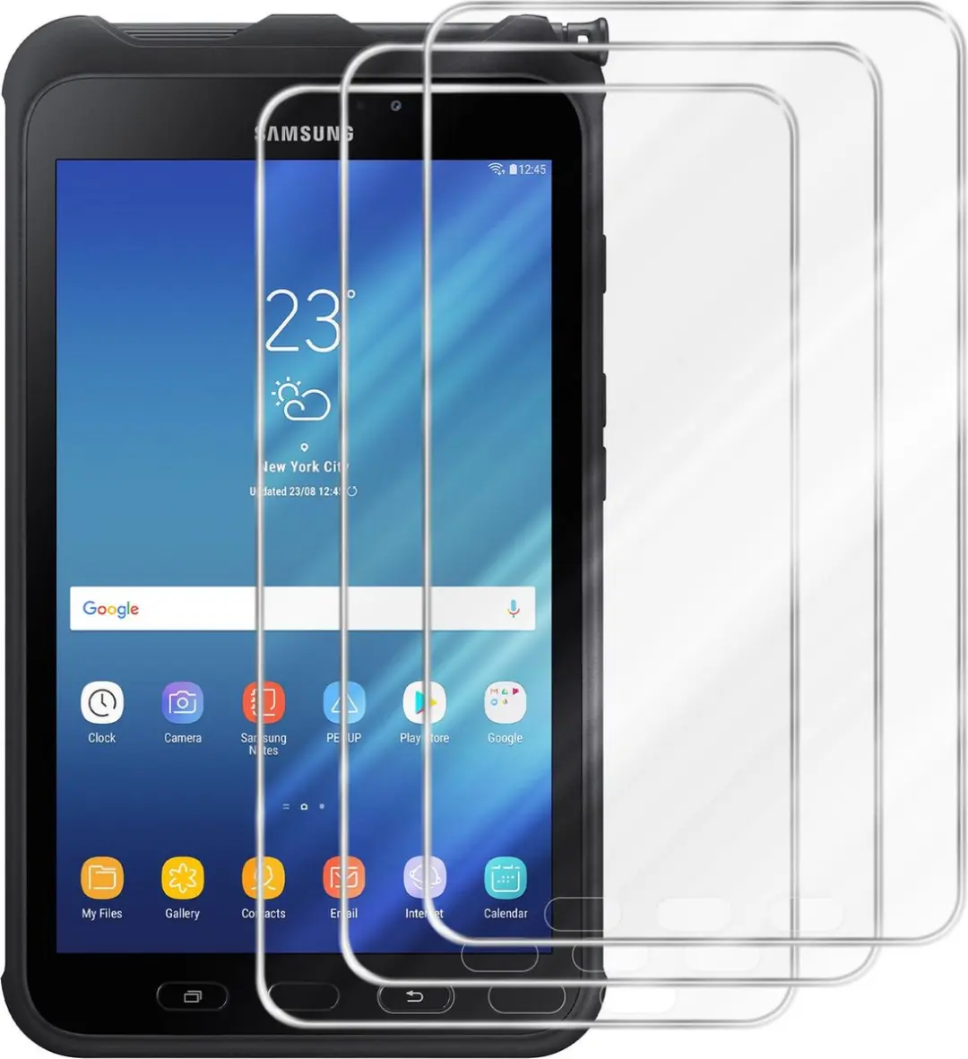 Cadorabo 3x Screenprotector geschikt voor Samsung Galaxy Tab Active in KRISTALHE