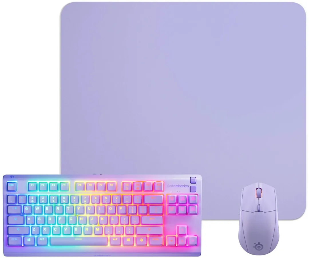 SteelSeries Apex 3 Bundel - Lavendel - 0664404566755