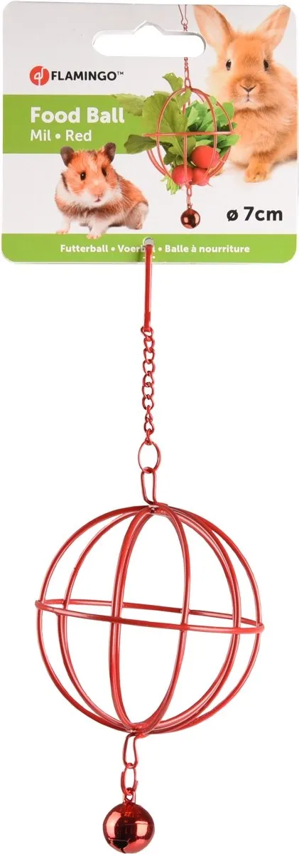 Flamingo Mil Voerbal Knaagdier Rood Ø7cm