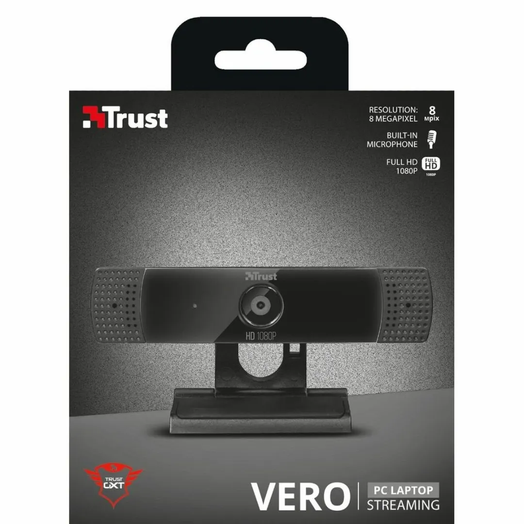 Trust GXT 1160 Vero Streaming Webcam - Zwart - afbeelding 4 van 6