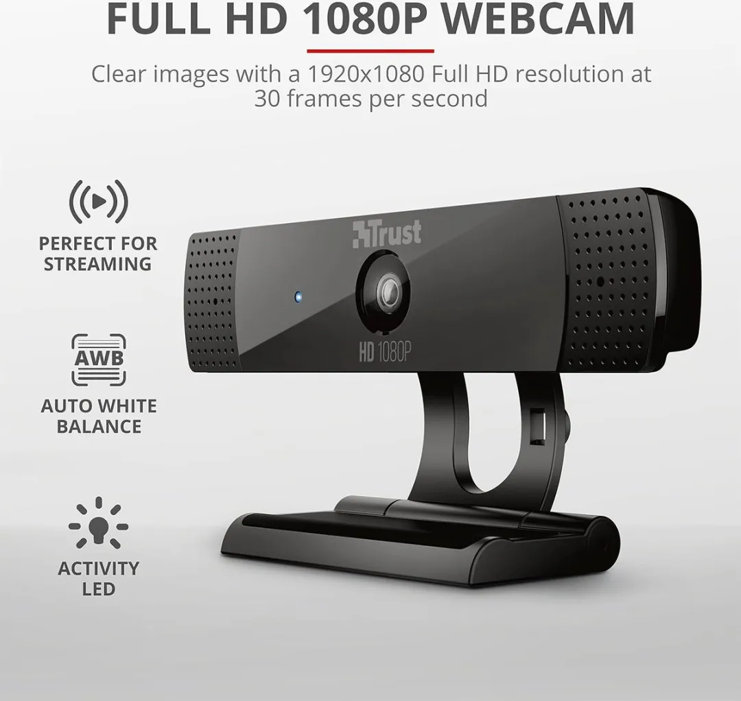 Trust GXT 1160 Vero Streaming Webcam - Zwart - afbeelding 6 van 6