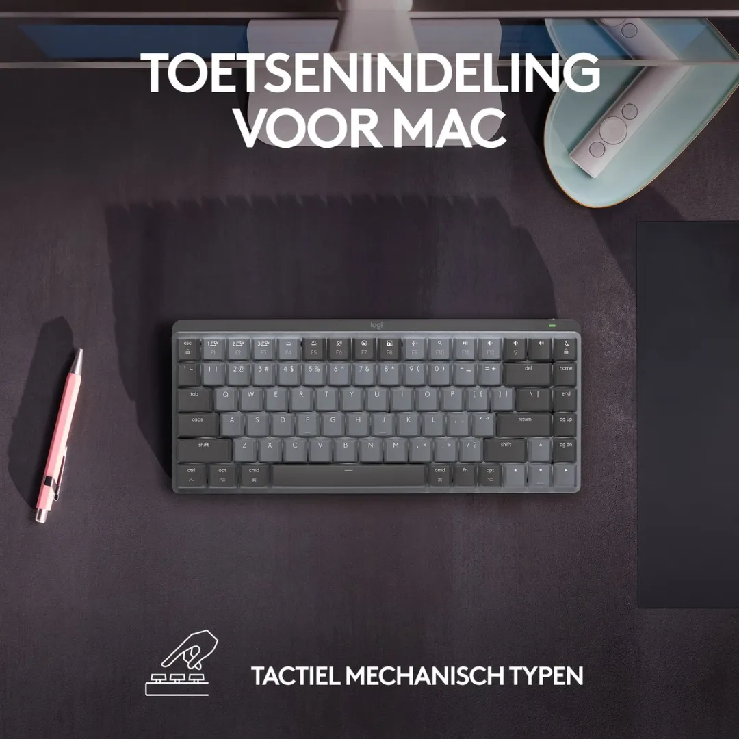 Logitech MX Mechanical Mini Toetsenbord - Draadloos - QWERTY US - Graphite
