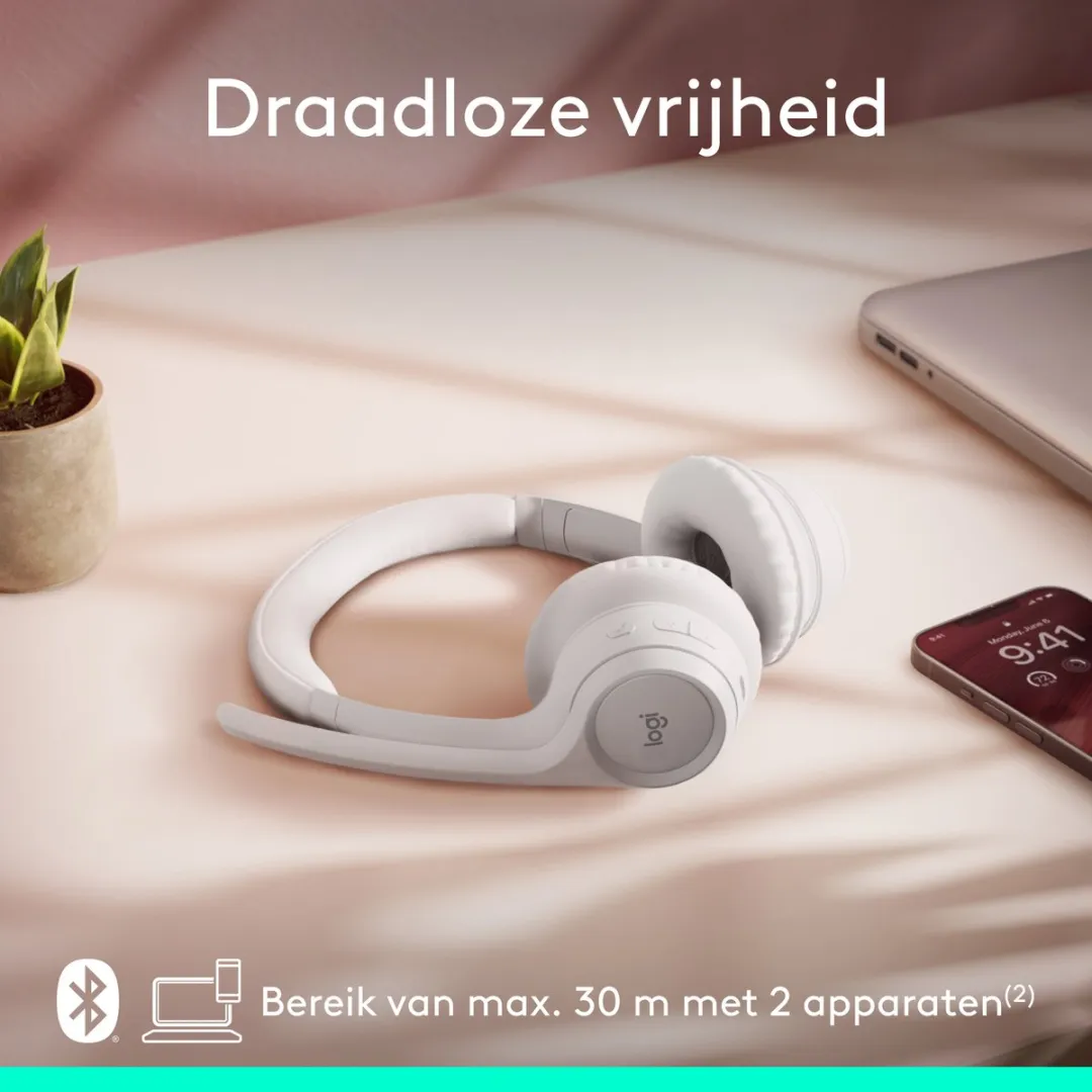 Logitech Zone 300 Draadloze Headset 981-001417 - Wit