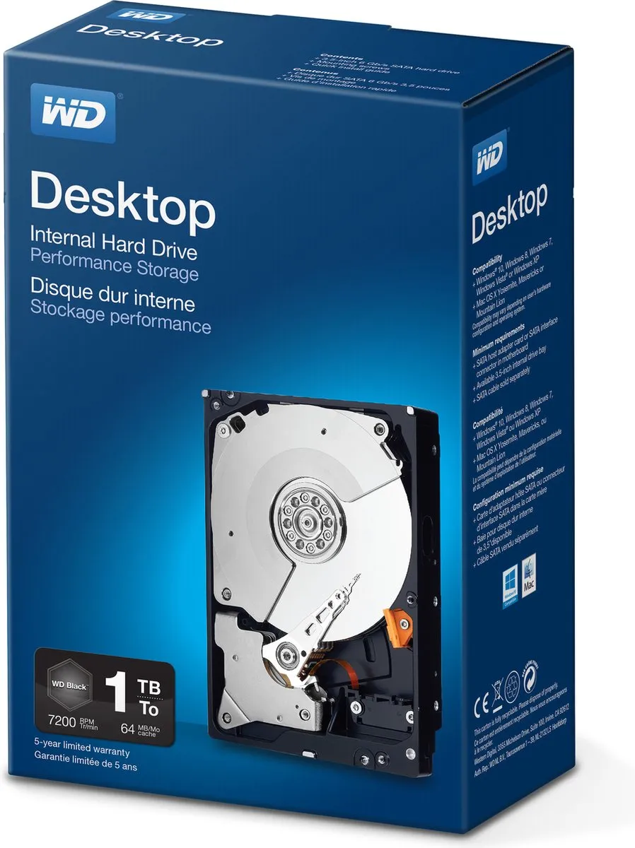 Western Digital WD Black WDBSLA0010HNC-ERSN 3,5" HDD 1TB