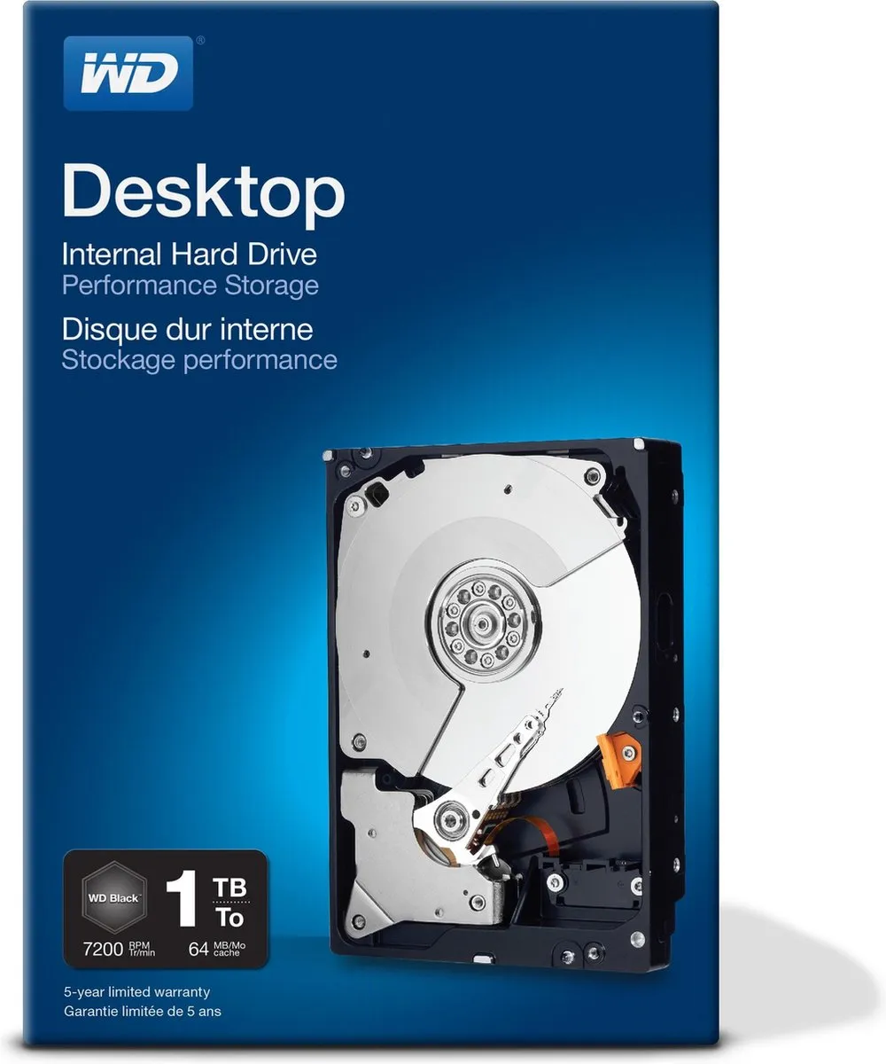 Western Digital WD Black WDBSLA0010HNC-ERSN 3,5" HDD 1TB - afbeelding 2 van 3