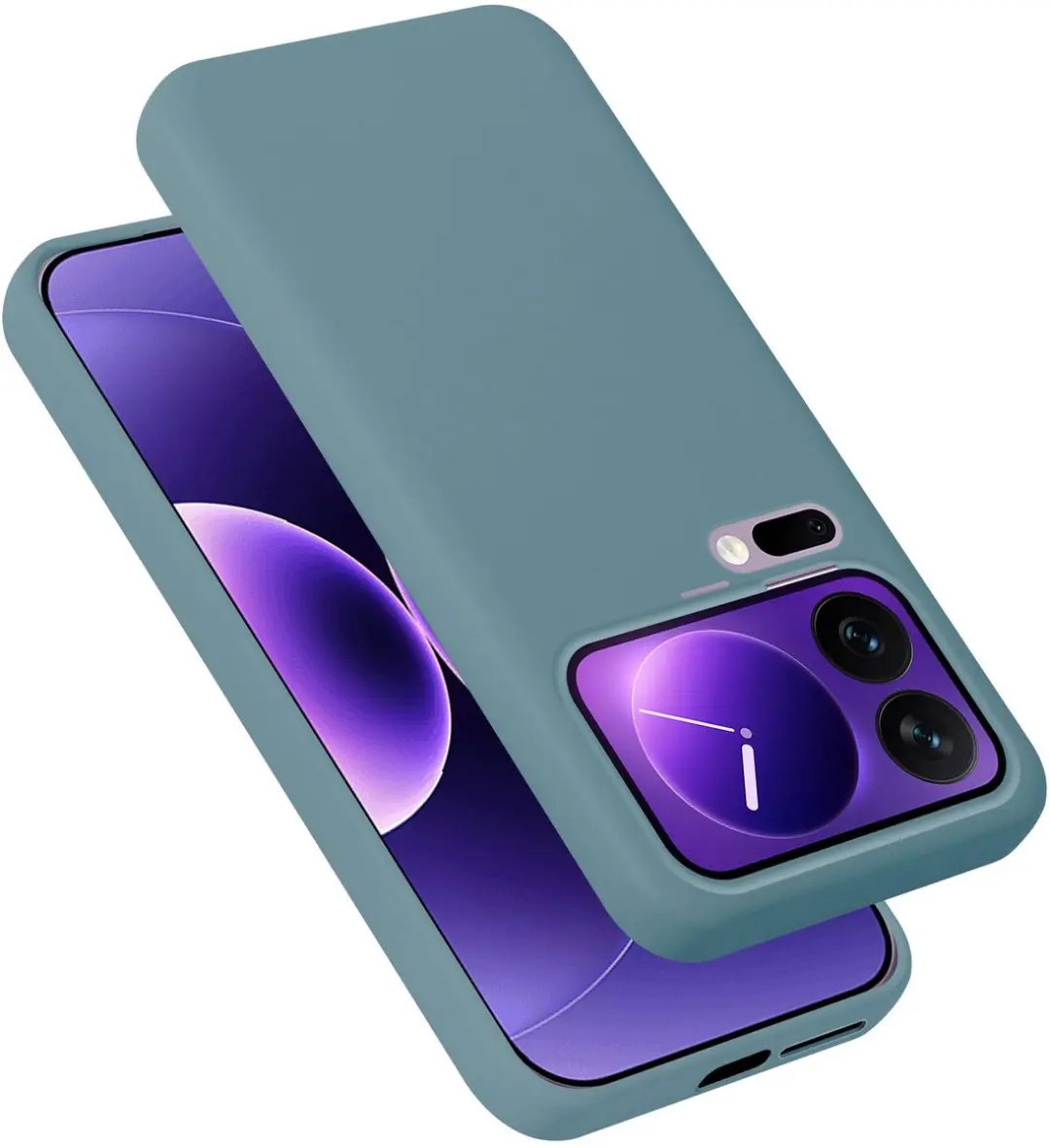 Cadorabo Hoesje geschikt voor Xiaomi 17 Pro Case in Liquid Groen Beschermhoes ge
