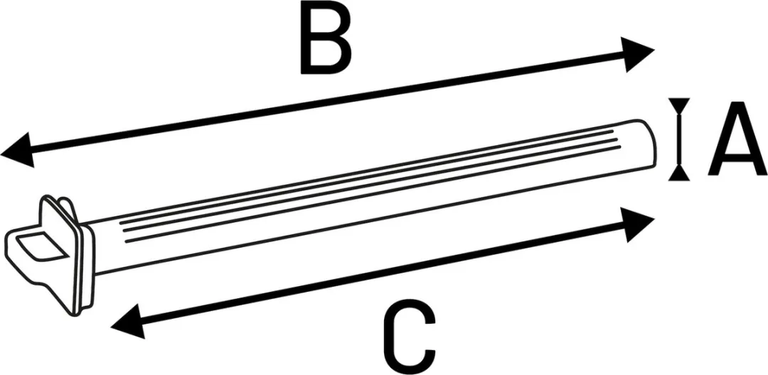 Flamingo Vogelzitstok Calcium Gegolfd - Wit - 24 cm x 45 mm