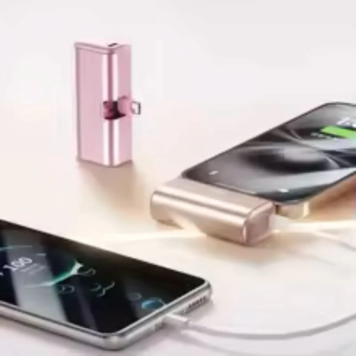 Lenovo Mini Power Bank 50.000mAh 22,5W - Roze goud/Zwart