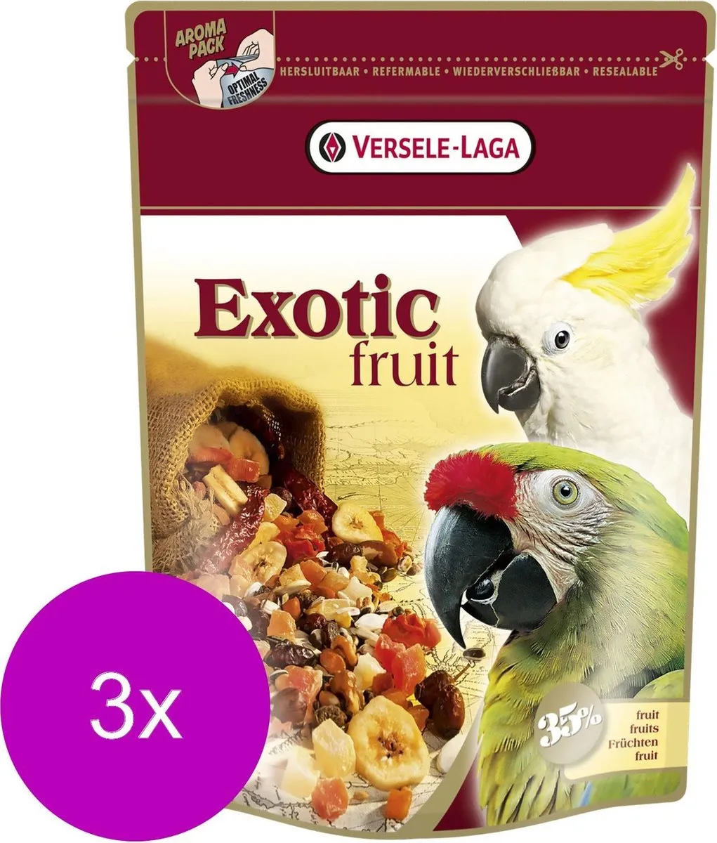 Versele-Laga Prestige Premium Exotic Fruit Papegaaivoer - 3x600g