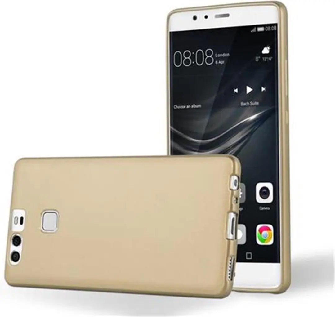 Cadorabo Hoesje geschikt voor Huawei P9 in METALLIC GOUD
