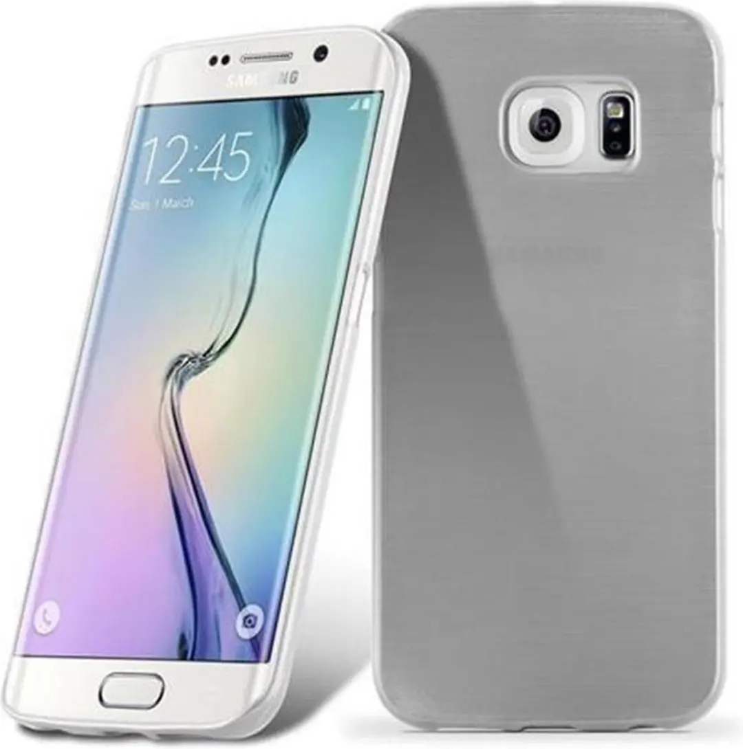 Cadorabo Hoesje geschikt voor Samsung Galaxy S6 EDGE in ZILVER