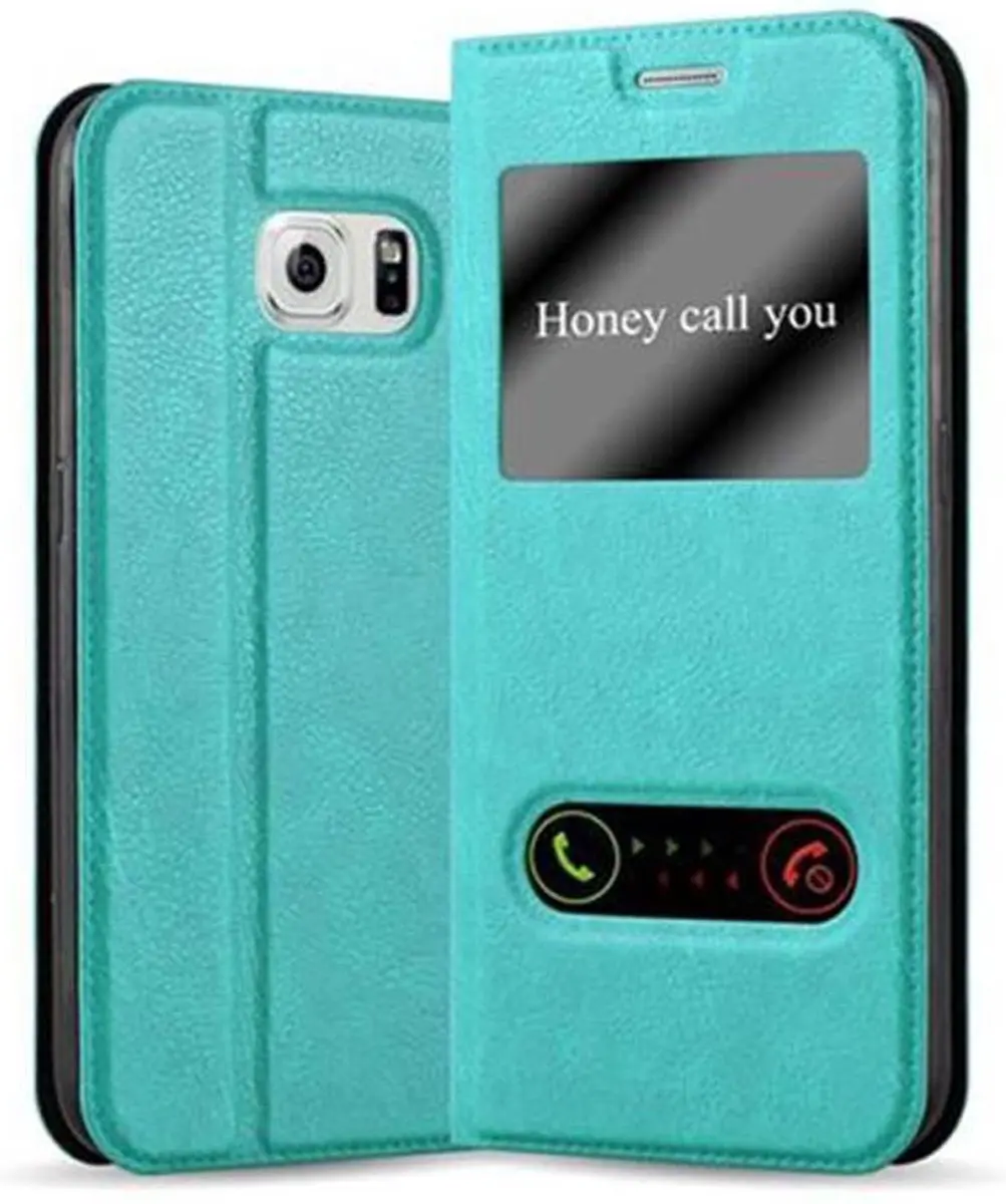 Cadorabo Hoesje geschikt voor Samsung Galaxy S6 in MUNT TURKOOIS