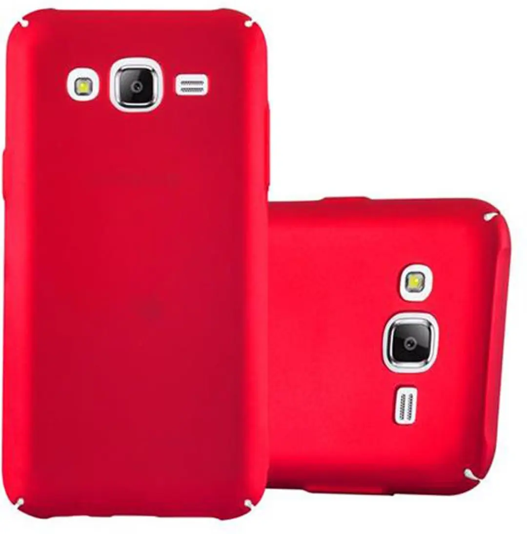 Cadorabo Hoesje geschikt voor Samsung Galaxy J5 2015 in METAAL ROOD