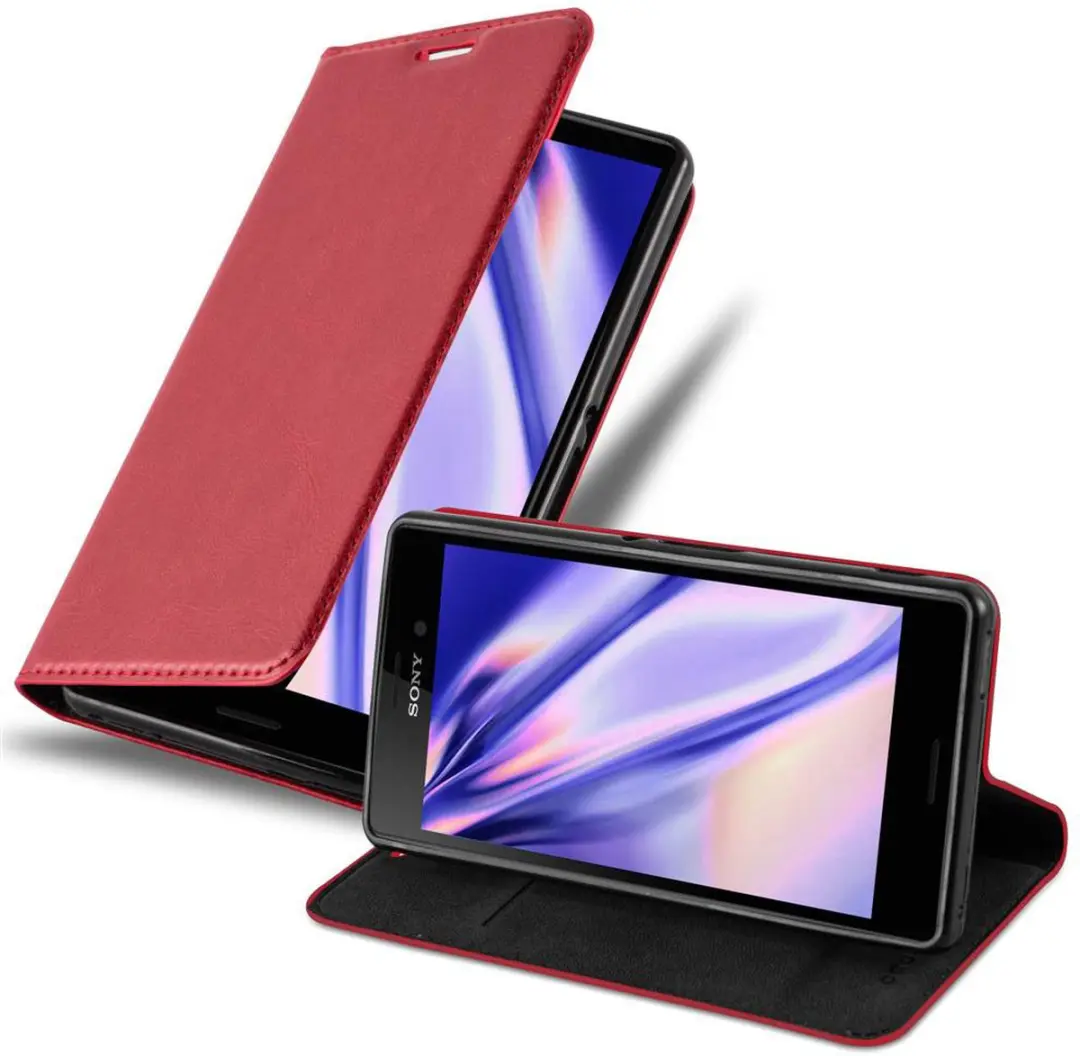 Cadorabo Hoesje geschikt voor Sony Xperia M4 AQUA in APPEL ROOD