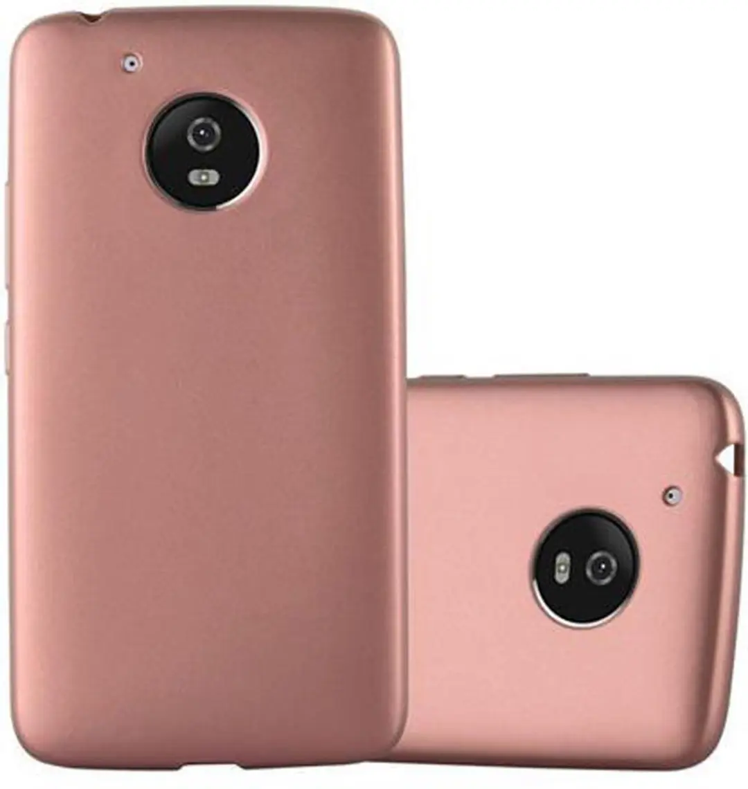 Cadorabo Hoesje geschikt voor Motorola MOTO G5 in METALLIC ROSE GOUD
