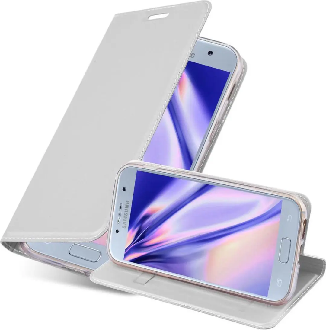 Cadorabo Hoesje geschikt voor Samsung Galaxy A5 2017 in CLASSY ZILVER