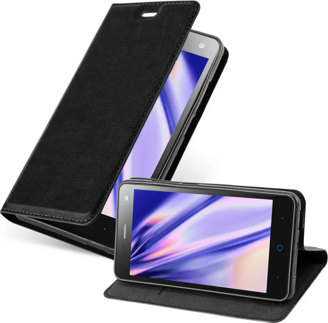 Cadorabo Hoesje geschikt voor ZTE Blade L3 in ZWARTE NACHT