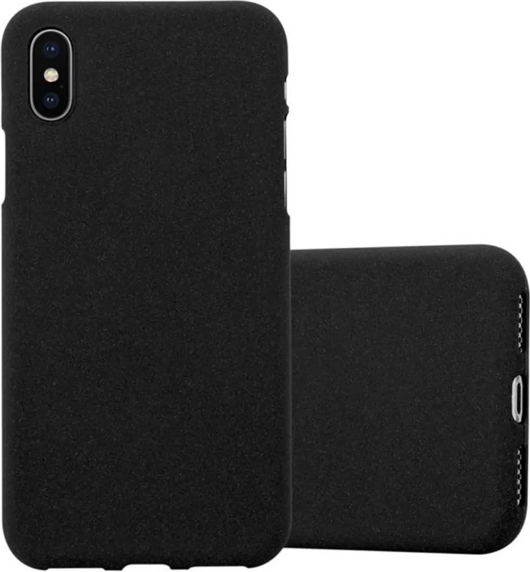 Cadorabo Hoesje geschikt voor Apple iPhone X / XS in FROST ZWART