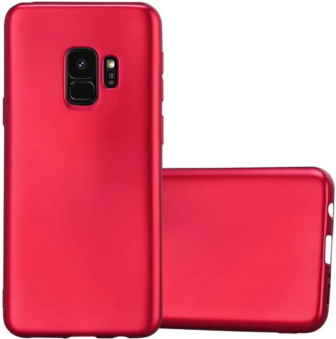 Cadorabo Hoesje geschikt voor Samsung Galaxy S9 in METALLIC ROOD