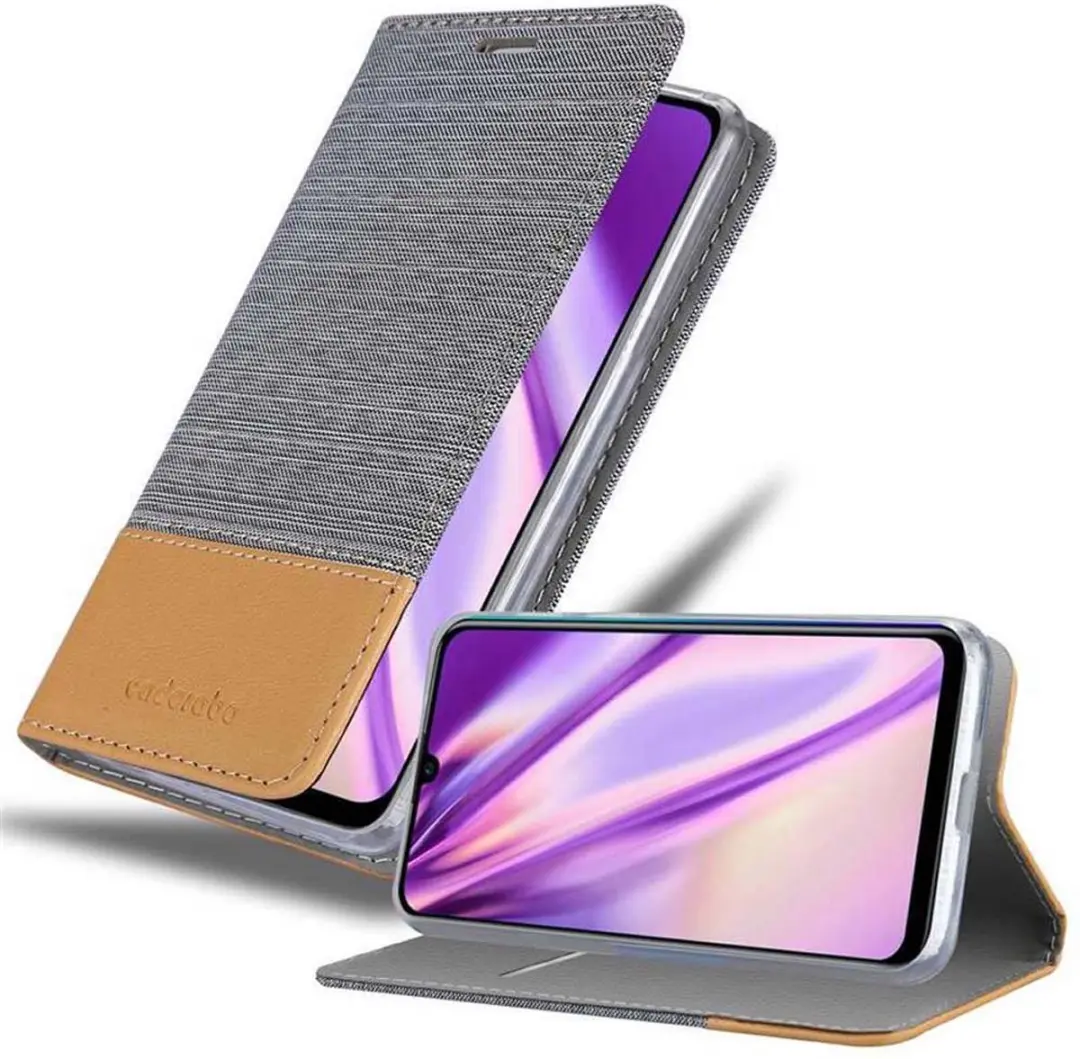 Cadorabo Hoesje geschikt voor Huawei P SMART PLUS 2019 in LICHTGRIJS BRUIN