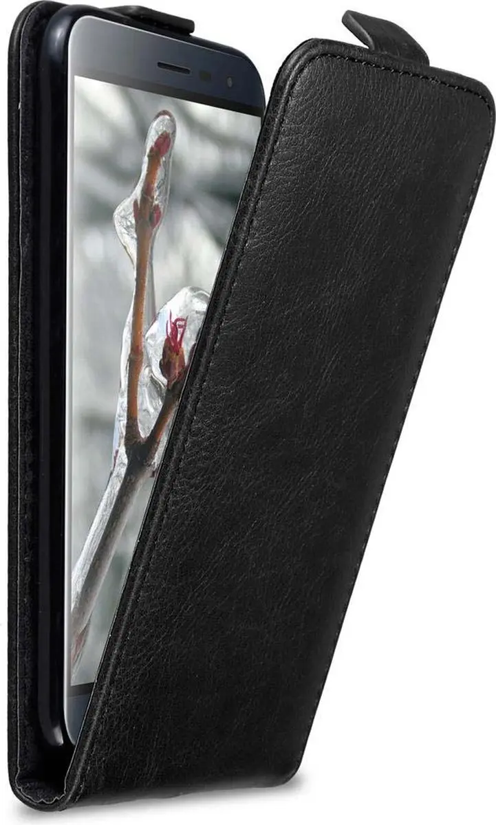 Cadorabo Hoesje geschikt voor Asus ZenFone 3 (5.2 Zoll) in ZWARTE NACHT