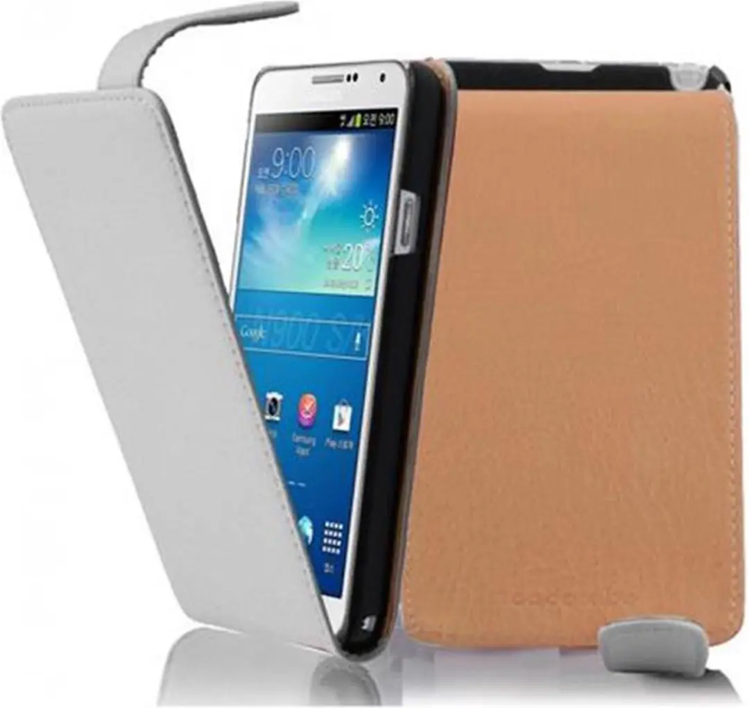 Cadorabo Hoesje geschikt voor Samsung Galaxy NOTE 3 in MAGNESIUM WIT