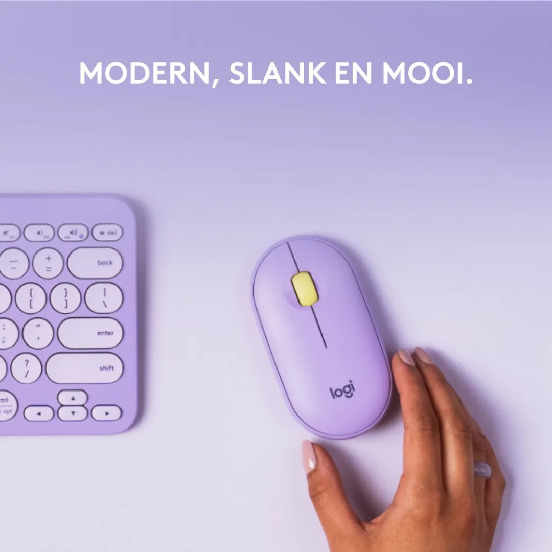Logitech Pebble M350 Draadloze Muis - Paars
