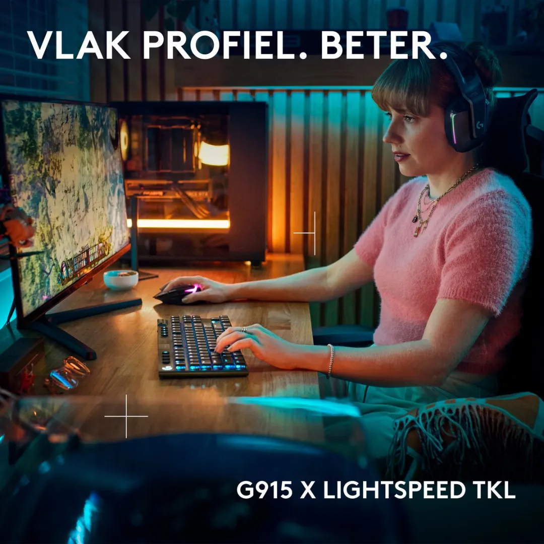 Logitech G G915 X Lightspeed TKL Gaming Toetsenbord - Zwart