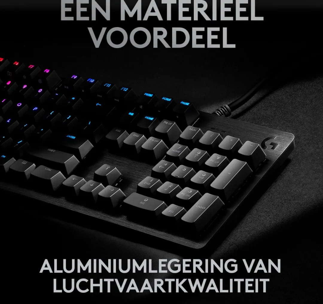 Logitech G G512 Mechanisch Gaming Toetsenbord - US Layout - Zwart - afbeelding 6 van 6