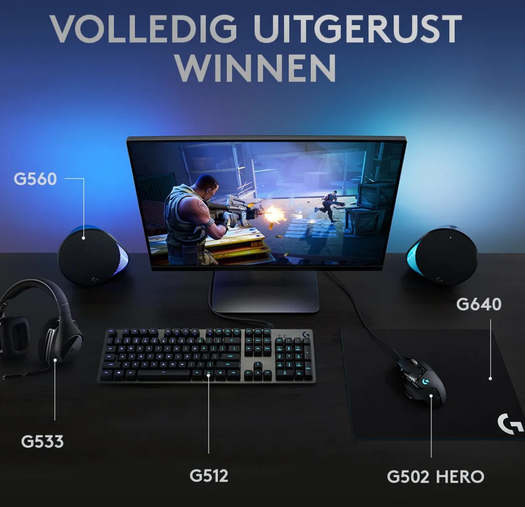 Logitech G G512 Mechanisch Gaming Toetsenbord - US Layout - Zwart