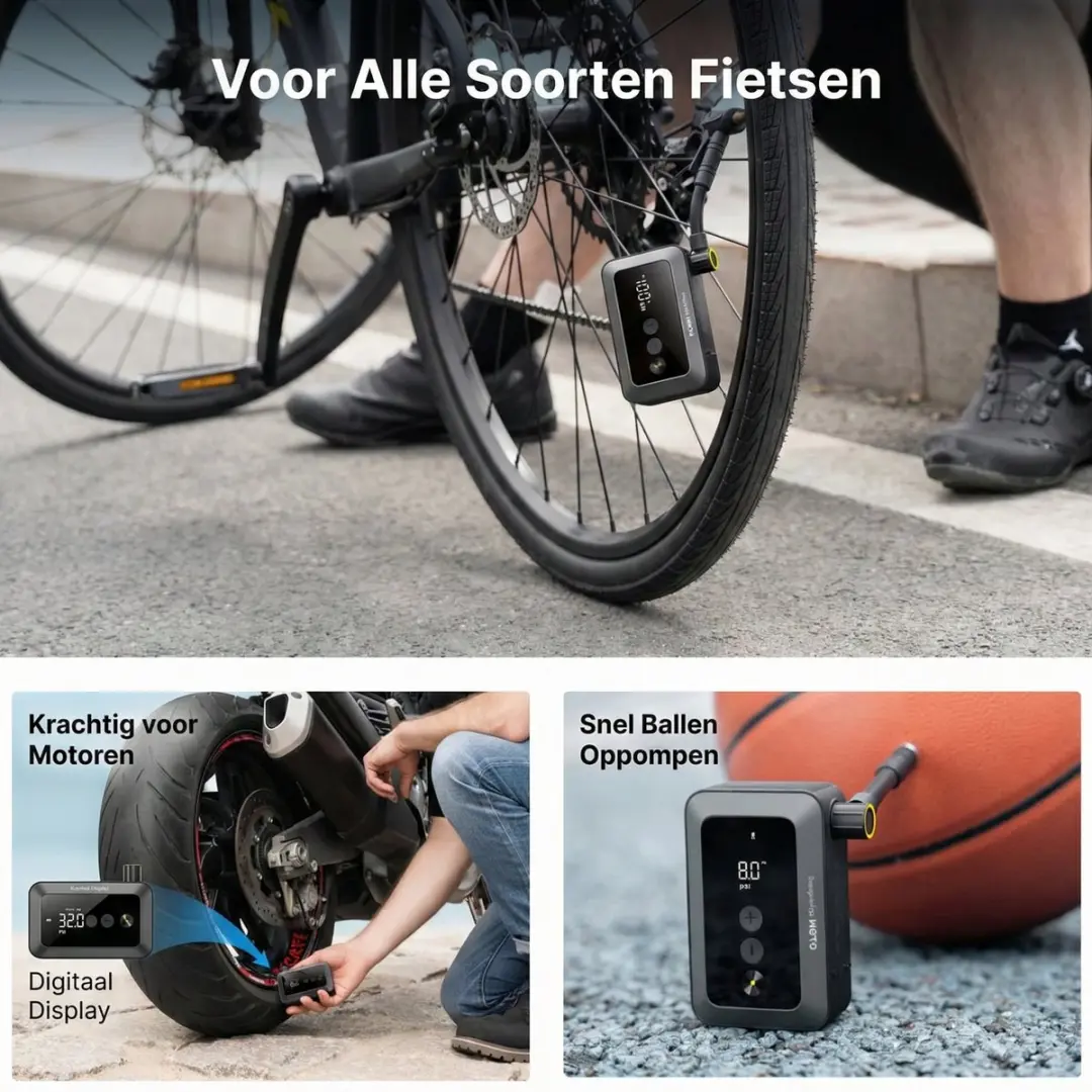 HOTO Pocket Accu Luchtpomp QWCQA002 - 10 bar - afbeelding 2 van 6