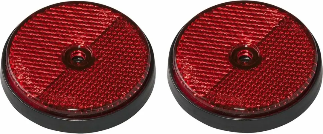 Pro Plus Reflector - set 2x - rood - schroefbevestiging - 60mm - rond