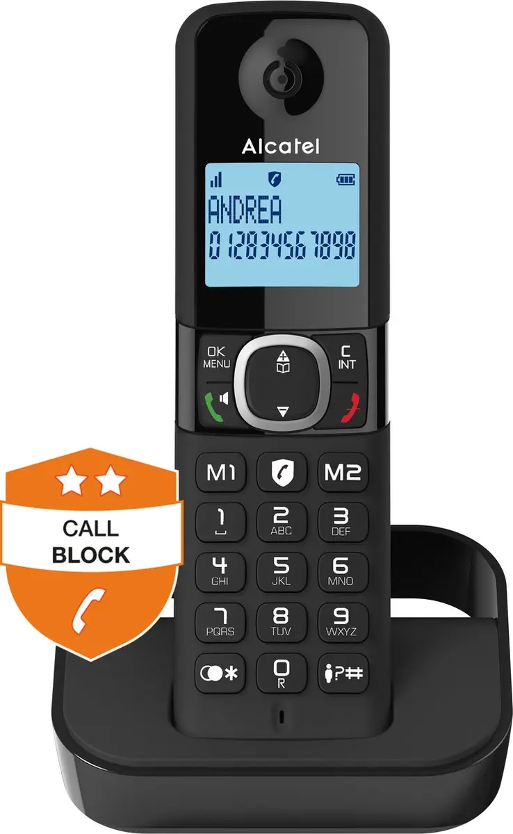 Alcatel F860 Duo DECT Huistelefoon - 2 Handsets - Zwart - afbeelding 3 van 6