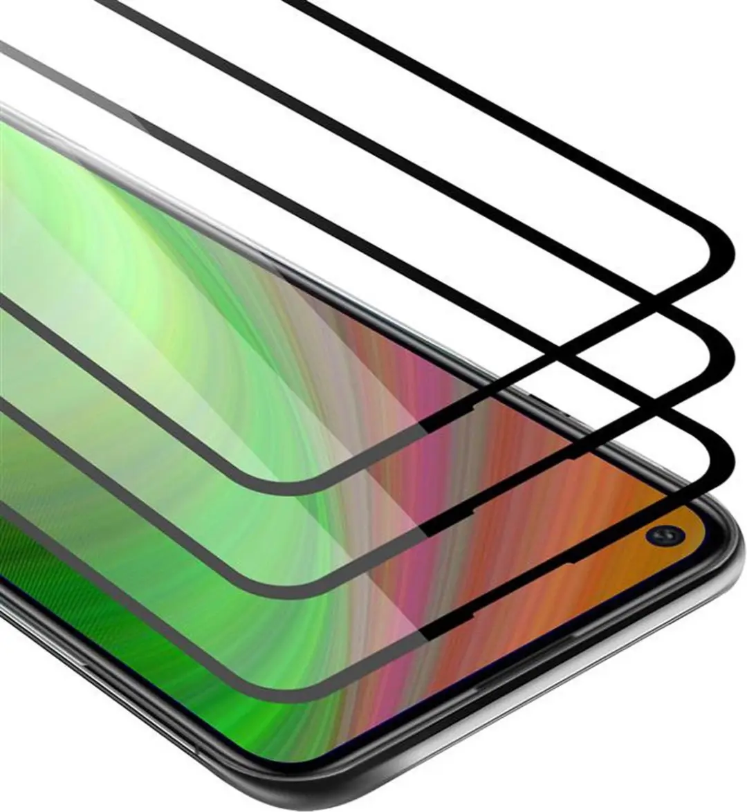 Cadorabo 3x Screenprotector geschikt voor Huawei P40 LITE E Volledig scherm pant