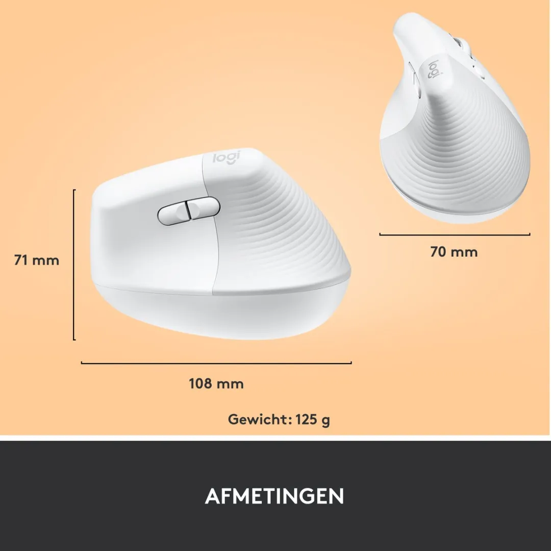 Logitech Lift 910-006474 Verticale Muis - Linkshandig - Grafiet