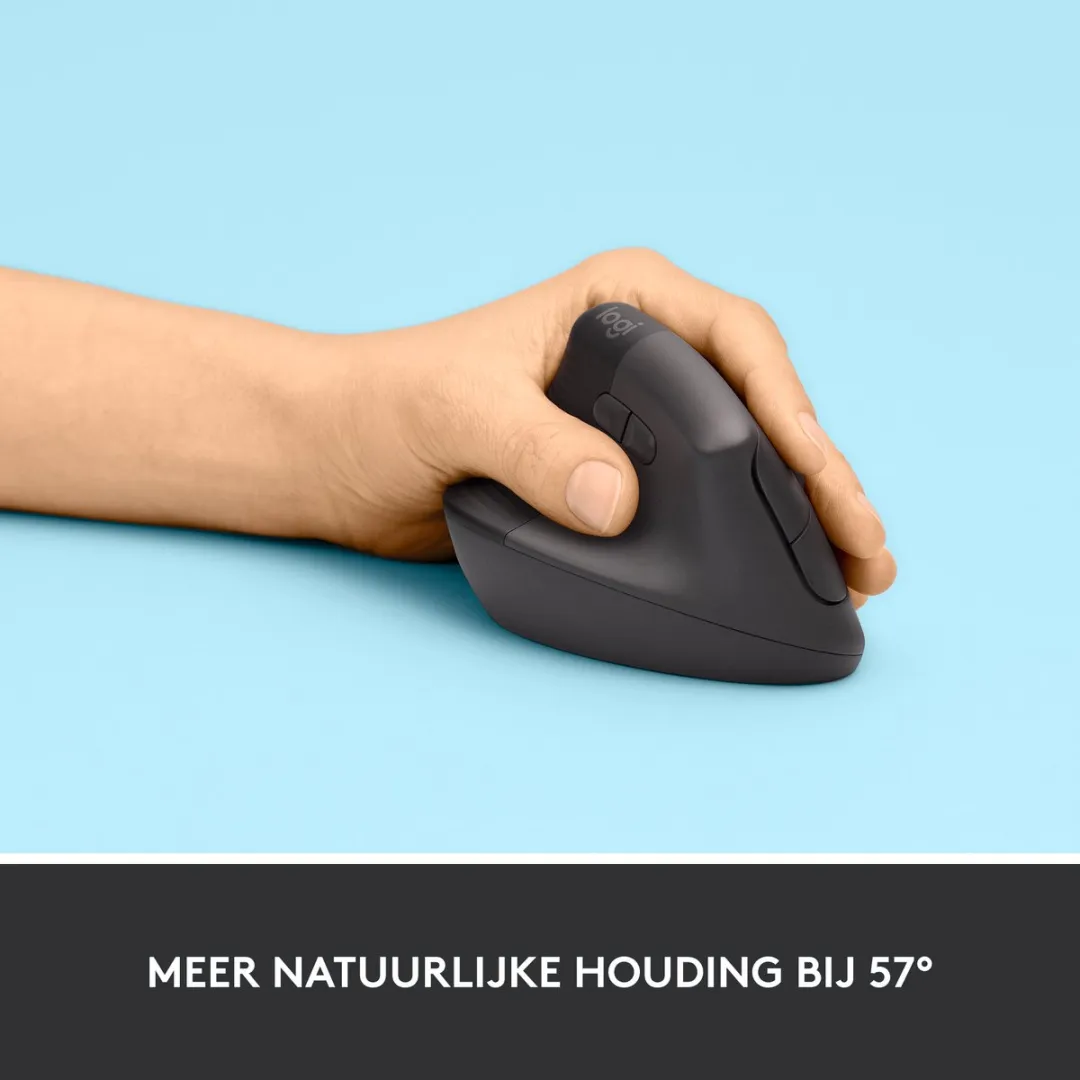 Logitech Lift 910-006474 Verticale Muis - Linkshandig - Grafiet
