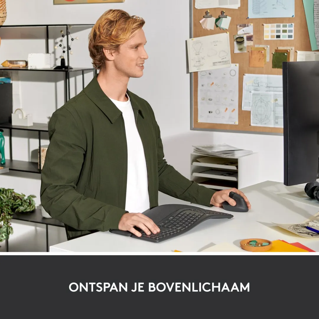Logitech Lift 910-006474 Verticale Muis - Linkshandig - Grafiet