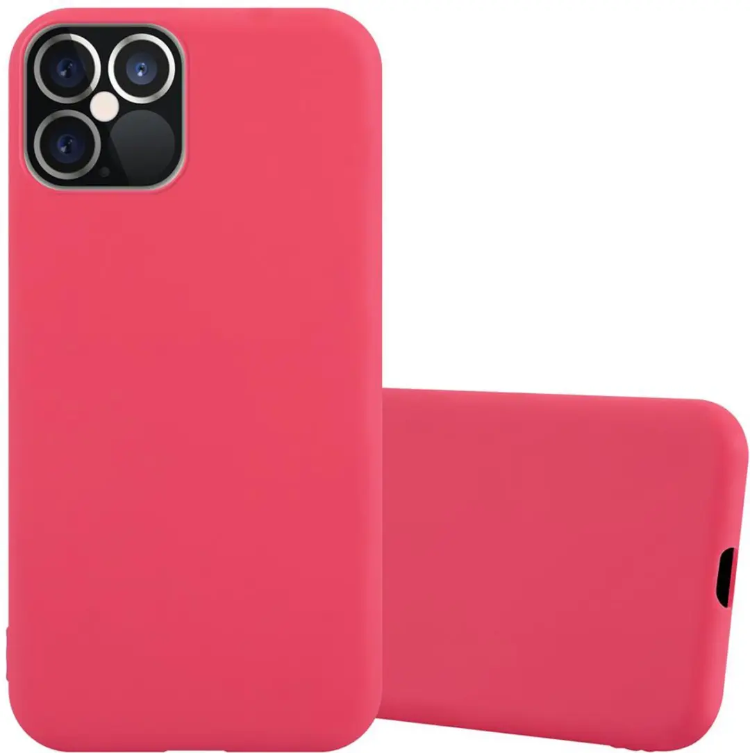 Cadorabo Hoesje geschikt voor Apple iPhone 12 PRO MAX in CANDY ROOD