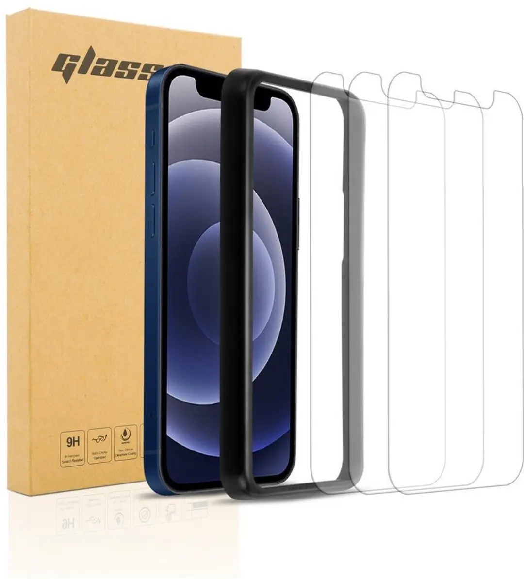 Cadorabo 3x Pantser Film geschikt voor Apple iPhone 12 / 12 PRO in TRANSPARANT