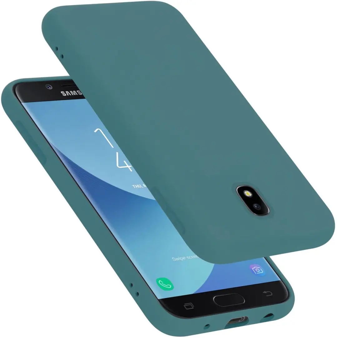 Cadorabo Hoesje geschikt voor Samsung Galaxy J7 2017 in LIQUID GROEN