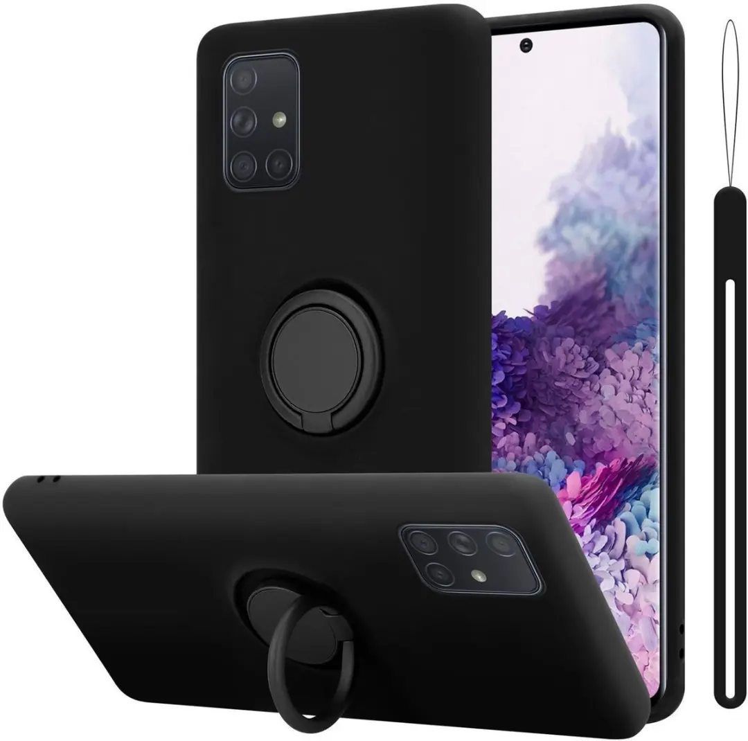 Cadorabo Hoesje geschikt voor Samsung Galaxy A71 4G in LIQUID ZWART