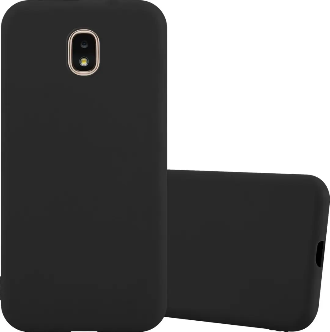 Cadorabo Hoesje geschikt voor Samsung Galaxy J3 2018 in CANDY ZWART