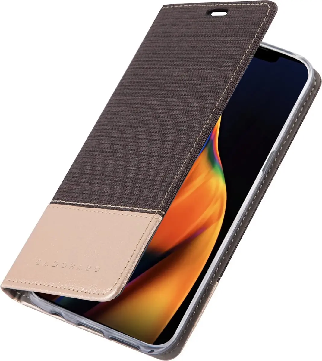 Cadorabo Hoesje geschikt voor Apple iPhone 13 MINI in ANTRACIET GOUD