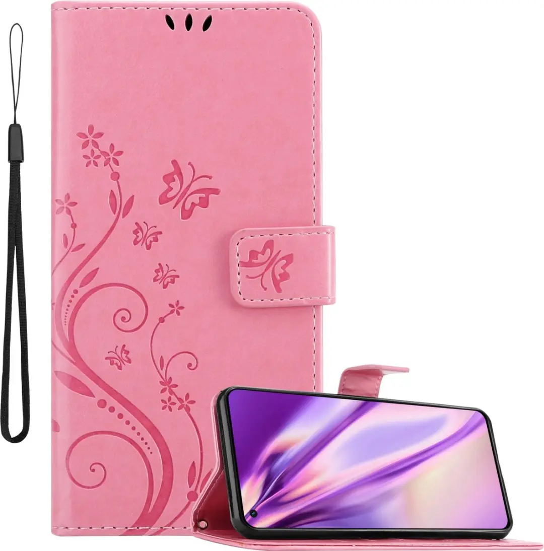 Cadorabo Hoesje geschikt voor Realme GT / GT Neo 2T / Q3 PRO in BLOEMEN ROZE
