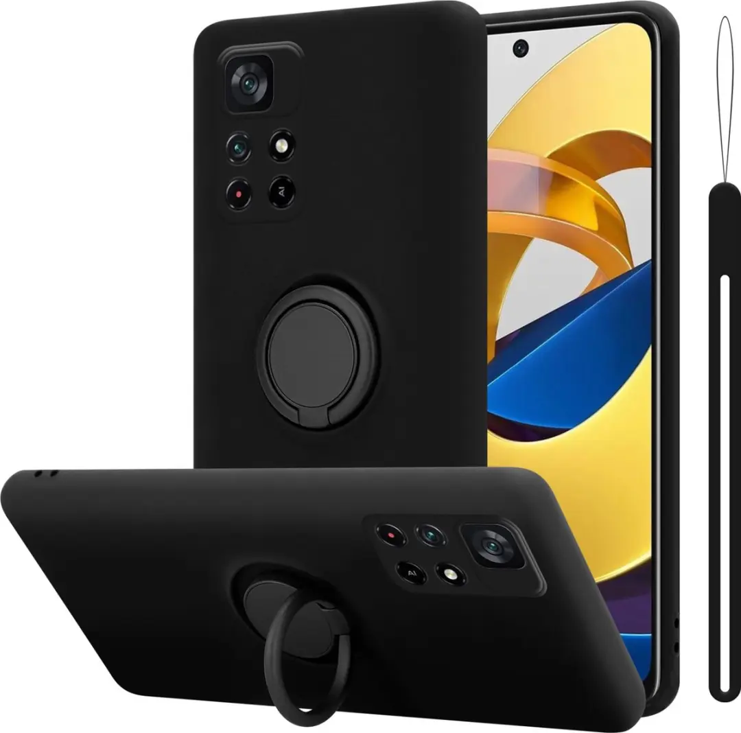 Cadorabo Hoesje geschikt voor Xiaomi POCO M4 PRO 5G in LIQUID ZWART