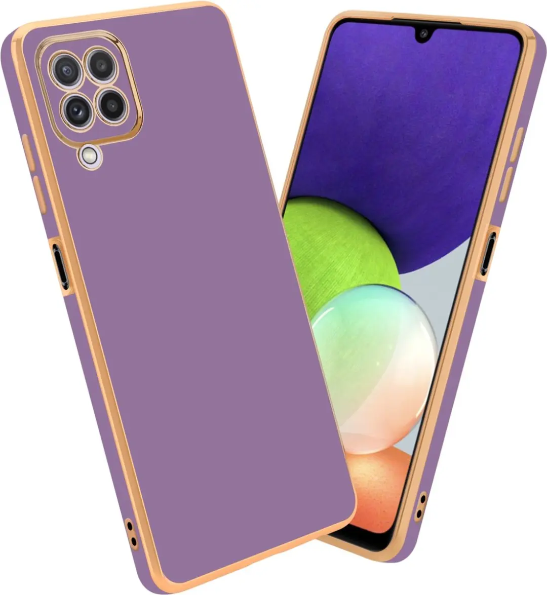 Cadorabo Hoesje geschikt voor Samsung Galaxy M22 / M32 4G in Glossy Paars